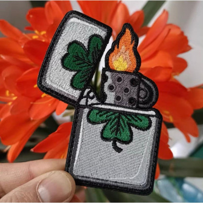Patch_velcro hình ZIPPO chiến thuật dán ba lô_túi xách