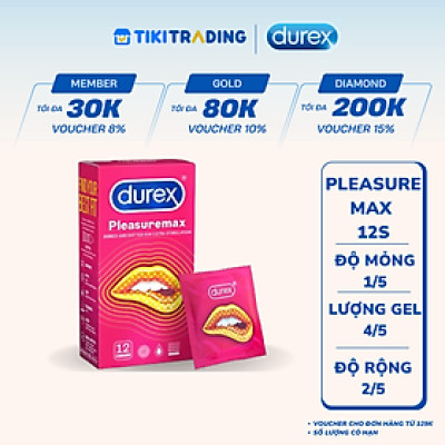 Bao cao su Durex Pleasuremax Hộp 12 Bao