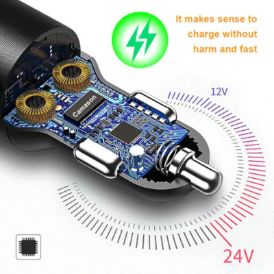 Tẩu sạc CHOETECH TC0014 nhanh 60W  dùng trên ô tô (Hàng chính hãng)