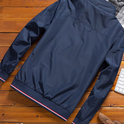 Áo Khoác Dù Dày Nam Hai Lớp Xanh Đen Phối Viền Cao Cấp ShopN6 - ADS28