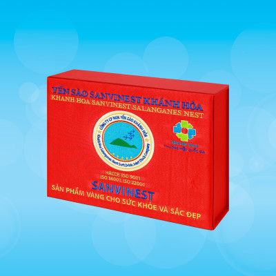 Hộp quà tặng Yến sào Sanvinest Khánh Hòa chính hiệu nguyên tổ sơ chế 50g - Q250