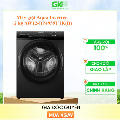 AW12-BP4959U1K(B) - Máy giặt Aqua Inverter 12 kg AW12-BP4959U1K(B) - Hàng Chính Hãng - Chỉ Giao Hồ Chí Minh