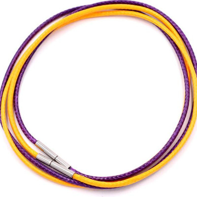 Combo 2 sợi dây vòng cổ cao su - vàng + tím DCSVI1