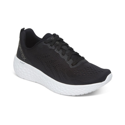 Giày thể thao sức khoẻ nữ Aetrex Danika Black - Sneaker gót cao 4p đệm êm