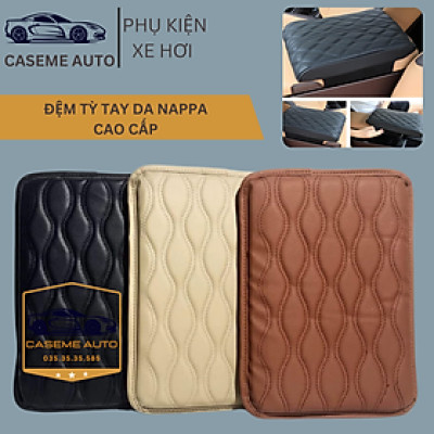 Đệm Tỳ Tay Ô Tô Cao Su Non Nguyên Khối Bọc Da Nappa – Êm Ái, Chống Mỏi, Thư Giãn Khi Lái Xe - Hàng Chính Hãng