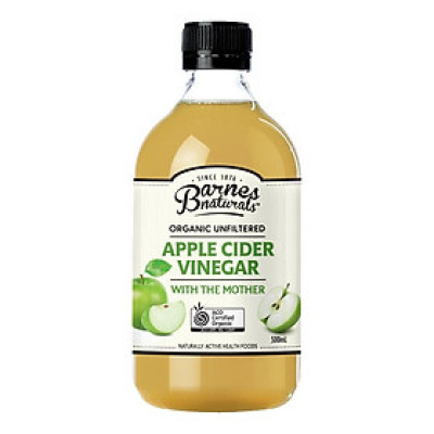Giấm táo hữu cơ (có giấm cái) Organic Apple Cider Vinegar (with mother) - BARNES NATURAL