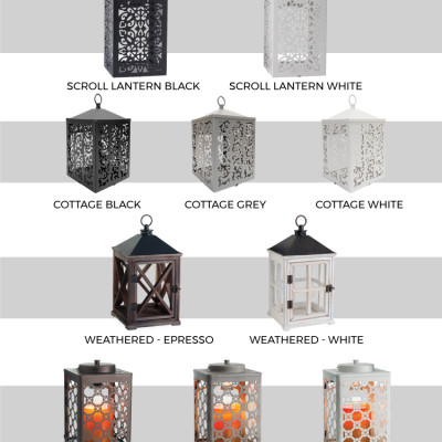 Đèn treo đốt nến Antique White