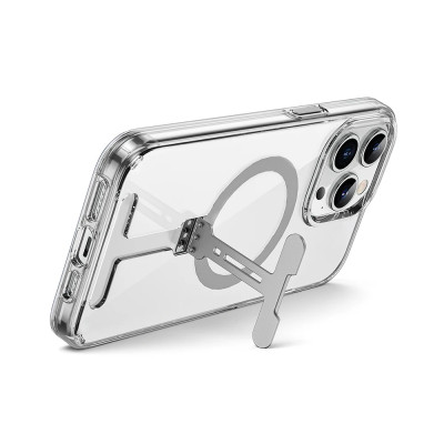 Ốp lưng sạc từ tính tích hợp kệ đỡ ẩn cho iPhone 15 Pro / 15 Pro Max / 15 Plus hiệu WIWU Stand chống sốc, chống va đập bảo vệ camera - Hàng nhập khẩu