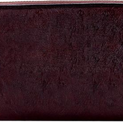 Ví Nữ Da Đà Điểu Khóa Huy Hoàng HT3443 (11 x 22 cm) - Nâu Đất