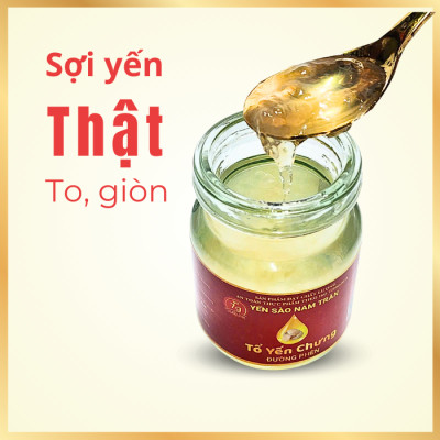 [Set 10 lọ Không hộp] Yến chưng Đường phèn 7 gram Tổ Yến Tươi- Yến Sào Nam Trân. Lọ 70 ml