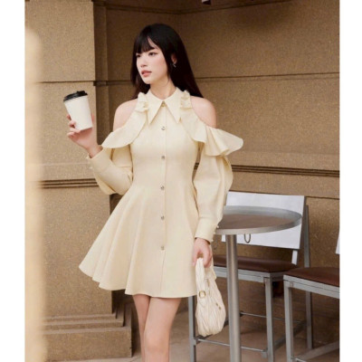 ĐẦM TAY BÈO NHÚN THUN MÀU Y HÌNH