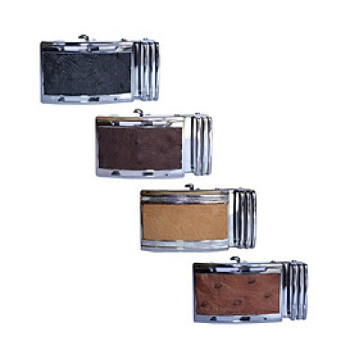 HC9421-22-23-24 - Đầu khóa da đà điểu Huy Hoàng da hột 4 phân đầu trắng màu đen, nâu đất, vàng bò, nâu đỏ