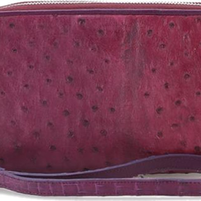 Ví Nữ Da Đà Điểu 2 Khóa Huy Hoàng HT3446 (11 x 22 cm) - Tím