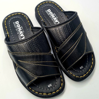 Dép da nam quai ngang, may quai full chắc chắn