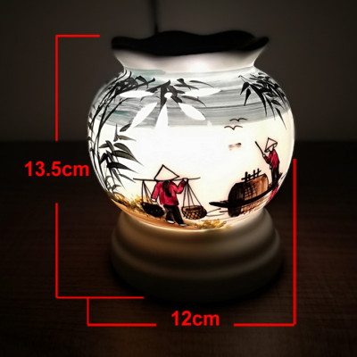 Đèn Xông Tinh Dầu Bát Tràng - Sứ Thấu Quang