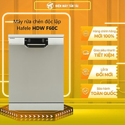 Máy rửa chén Hafele HDW-F60C/ 533.23.200 - Trọng tải rửa 15 bộ đồ ăn Châu Âu- Sản xuất Thổ Nhĩ Kỳ - Rửa nửa tải - Hàng chính hãng