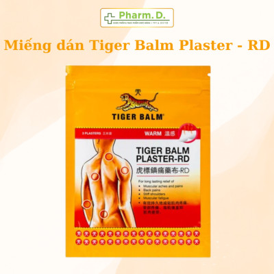 Hộp miếng dán Tiger Balm Plaster - RD Haw Par giảm mỏi cơ, đau và nhức cơ size (7cm x 10cm) và (10cm x 14cm)