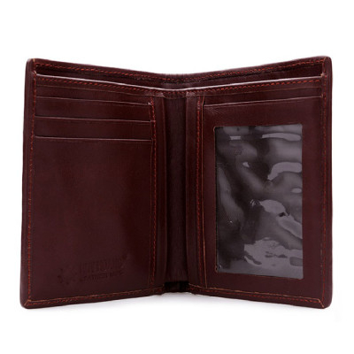 HJ2228-29-30-48 - Ví nam Huy Hoàng da cá sấu kiểu đứng màu đen, nâu đỏ, vàng bò, nâu đất