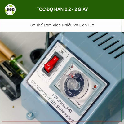Máy hàn miệng túi dập chân FS01-80cm. Hàn được nhiều loại túi. Hàng chính hãng Thái Lan