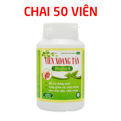 Viên Xoang Tán Roxtech thông mũi, giảm viêm mũi dị ứng, viêm xoang - 50 viên