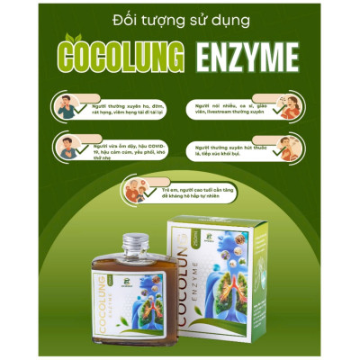 Nước uống Cocolung Enzyme - Xoa dịu cơn ho, bảo vệ đường hô hấp - Chai 250ml