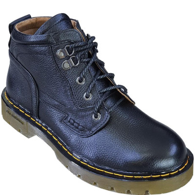Giày boots nam cao cổ HÀ NAM da bò thật đế đốc tờ cao cấp DT2022