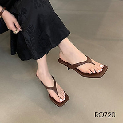 Dép nữ xỏ ngón, gót nhọn ROSATA RO720 - 4p - Đen, Nâu - BKSTORE