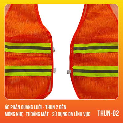 Áo phản quang lưới thun 2 bên thoáng mát, bền, đẹp - Mã THUN02