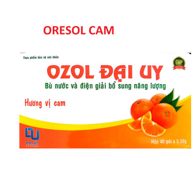 Bù nước và điện giải hương vị cam Oresol - OZOL Đại Uy Hộp 40 gói
