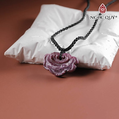 Mặt dây chuyền khóa như ý đá ruby Nam phi mệnh hỏa, thổ - Ngọc Quý Gemstones
