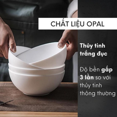 Bát tô/Bộ 6 bát tô thủy tinh Luminarc Diwali 18cm N3975*6, dùng lò vi sóng, máy rửa bát