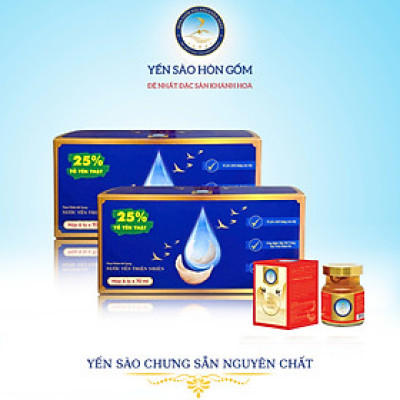 [Hộp 6 Hũ] Tổ Yến Chưng Đông Trùng Hạ Thảo (Ăn Kiêng) - Yến Sào Hòn Gốm Chính Hiệu Khánh Hoà - HGK NEST