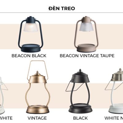 Đèn treo đốt nến Antique White