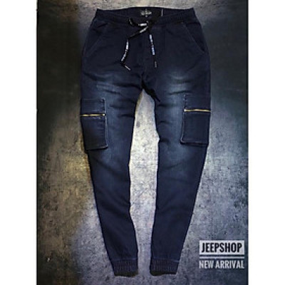 Quần Jogger Jean_túi hộp_co giãn_bo chân