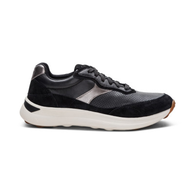 Giày thể thao sức khoẻ nữ Aetrex Emily Black - Sneaker đế mềm