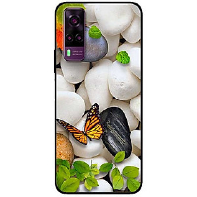 Ốp lưng dành cho Vivo Y51 (2020) / Y31 (2020) mẫu Sỏi Trắng và Bướm