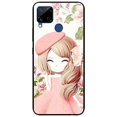 Ốp lưng dành cho Realme C15 mẫu Anime Cô Gái Váy Bông
