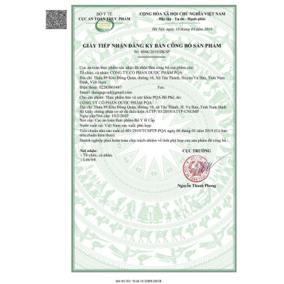 Bổ Phế PQA Giúp Nhuận Phế, Tiêu Đờm, Giảm Ho Và Đau Rát Họng Kéo Dài Hộp 125ml