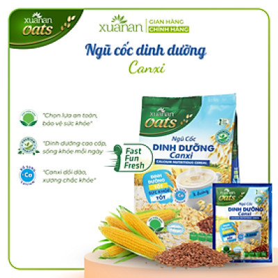Ngũ Cốc Dinh Dưỡng Canxi Xuân An [ít đường] Túi 400G {25g*16 gói}