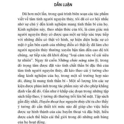 Kinh Nghiệm Thần Bí Và Biểu Tượng Ở Người Nguyên Thủy (Tb)