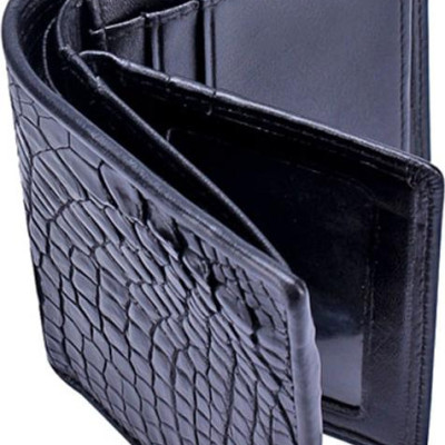 Ví Nam Da Cá Sấu Kiểu Đứng Huy Hoàng HT2228 (12.5 x 10 cm) - Đen
