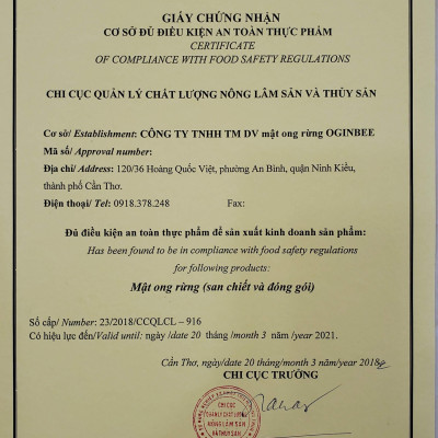 Mật Ong Ruồi Thiên Nhiên 500ml - OGINBEE, Mật ong tự nhiên, không nuôi