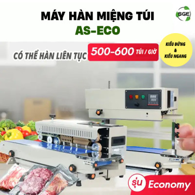 Máy Hàn Miệng Túi SGE AS Eco Dòng Tiết Kiệm Hàn Liên Tục Tốc Độ Cao Hàng Nhập Khẩu Chính Hãng SGE Thái Lan