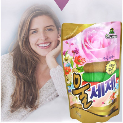 Nước giặt vải Len & Dạ hương nước hoa Sandokkaebi túi 500g nhập khẩu Hàn Quốc