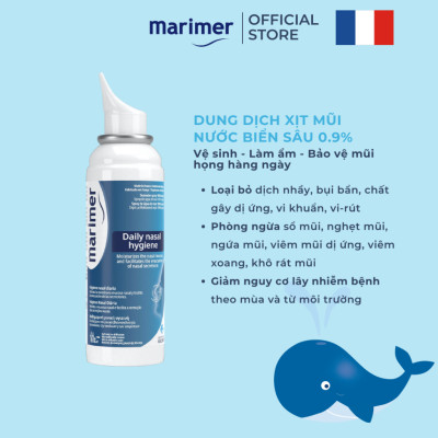 Combo 3 Chai Xịt Mũi Nước Biển Sâu Marimer - Vệ Sinh Hàng Ngày Dành Cho Gia Đình 