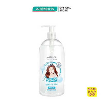 Nước Tẩy Trang Watsons Girlish Gentle & Mild Micellar Dịu Nhẹ 485ml