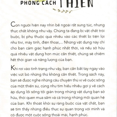 SỐNG TỐI GIẢN PHONG CÁCH THIỀN - 
