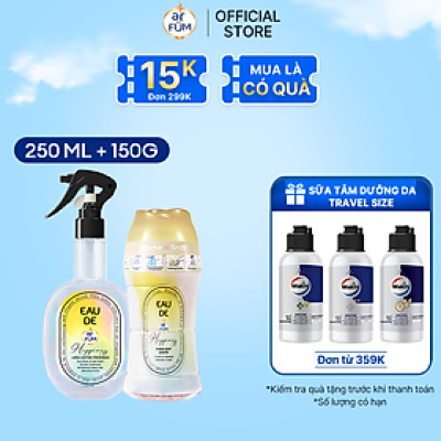 [Special Edition] Combo chăm sóc quần áo hương nước hoa arFUM: Hạt Xả Thơm Làm Mềm Vải Và Chống Tĩnh Điện (150gr) & Xịt thơm quần áo lưu hương lâu, khử mùi hiệu quả (150ml)