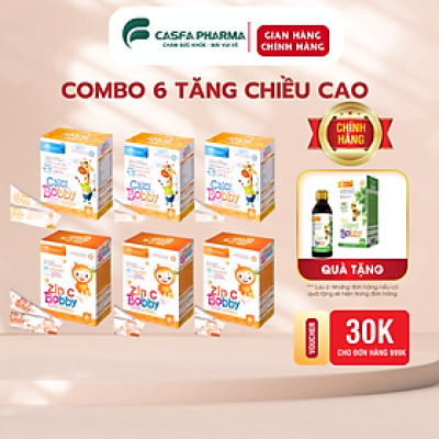 COMBO Cao: 3 Canxi hữu cơ cho bé và 3 Kẽm ZIN C Hanopharco