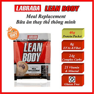 Labrada Lean Body - Gói thay thế bữa ăn tiện lợi, bổ sung Protein hoàn chỉnh, Multivitamin, chất béo cần thiết, chất xơ